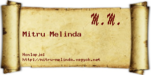 Mitru Melinda névjegykártya
