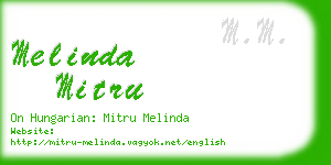 melinda mitru business card